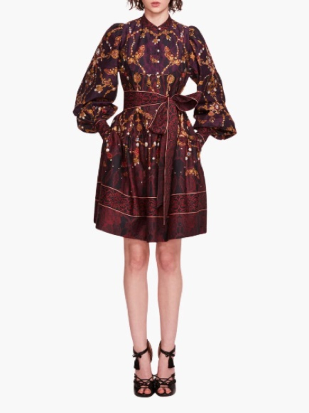 NWT MARCHESA Printed Poplin Mini Dress